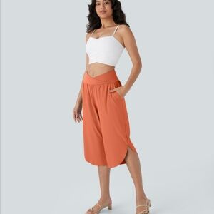 HALARA Orange Capris High-Waisted Relaxed Fit